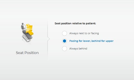 Seat Positioning, CEREC SW 5.1